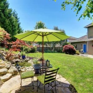 Spring backyard